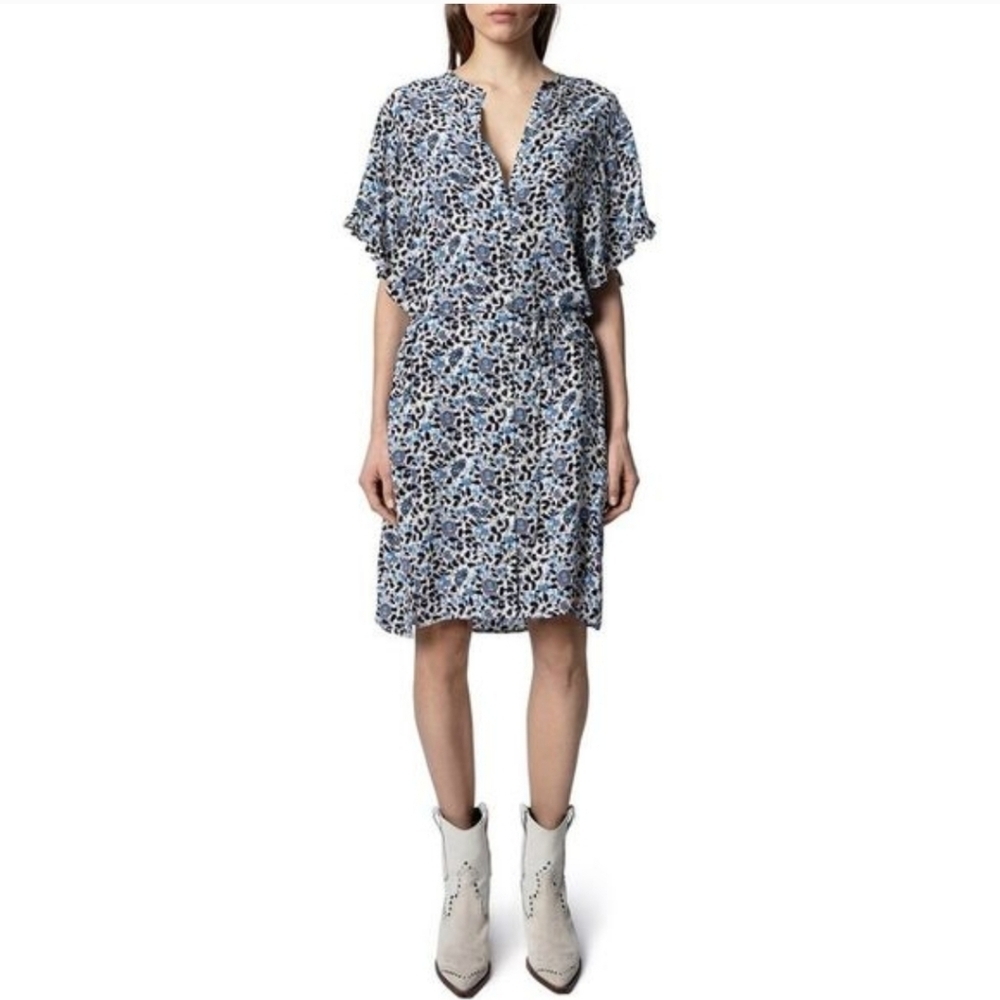 Zadig & Voltaire Rafix Soft Flowers Block Sheath Dress